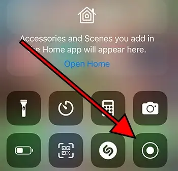 How to screen record on iPhone 14 models 5 screen-recording-button-iphone